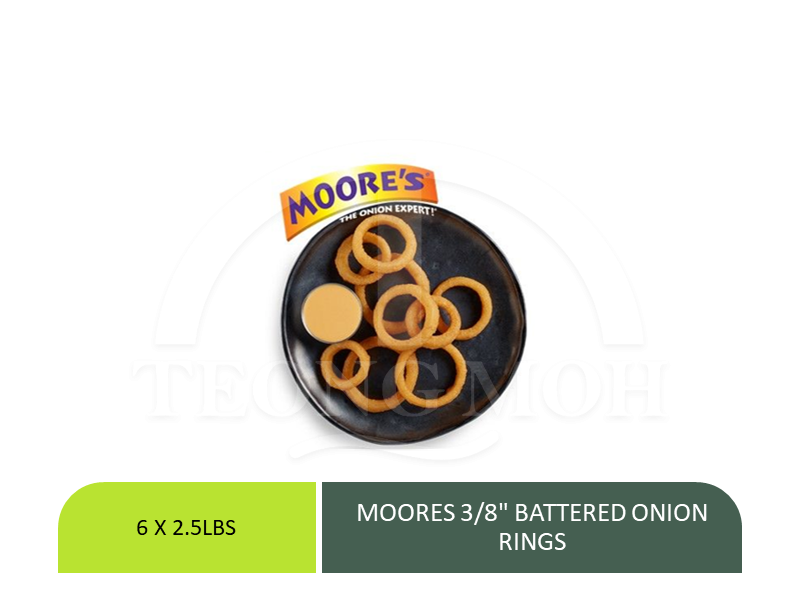 MOORES 3/8" BATTERED ONION RINGS-1.13kg